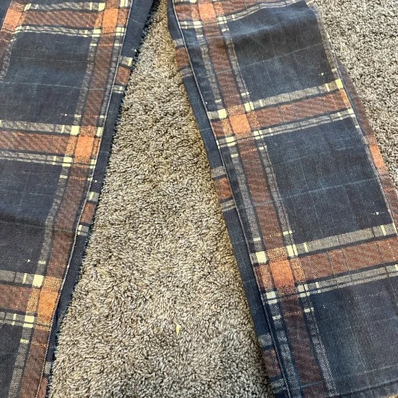 Free People Plaid Boyfriend Jeans - Picture 6 of 7